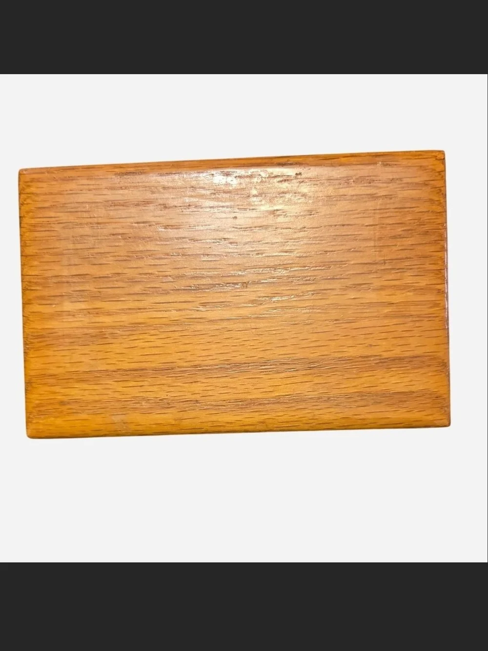 Vintage Handcrafted Wooden Recipe Box Warm Honey Oak